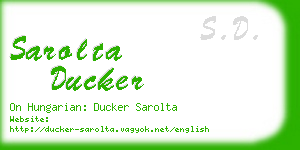 sarolta ducker business card